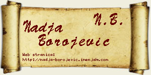 Nadja Borojević vizit kartica